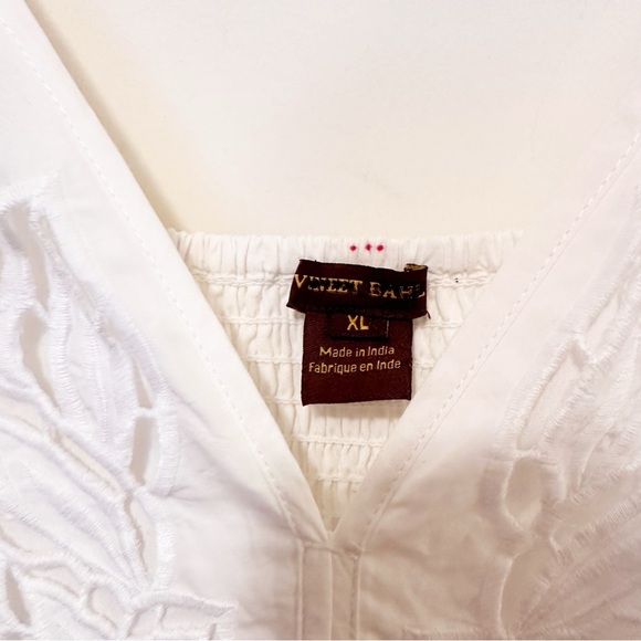 Anthropologie Vineet Bahl Sleeveless V-Neck Floral Cutwork Midi Dress - Picture 10 of 12